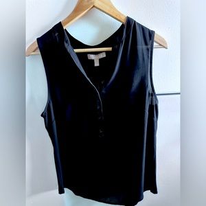 Banana Republic black sheer sleeveless blouse
